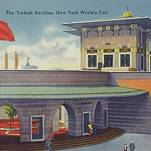 Нью-Йорк World'S Fair-турецкий павильон плакат печать Мэри Эванс Гренвилл Коллинз