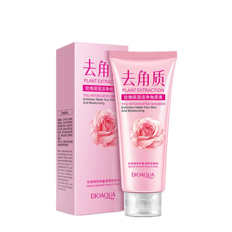 Увлажняющий отшелушивающий крем для лица BIOAQUA rose уход за кожей chamfer сужение пор