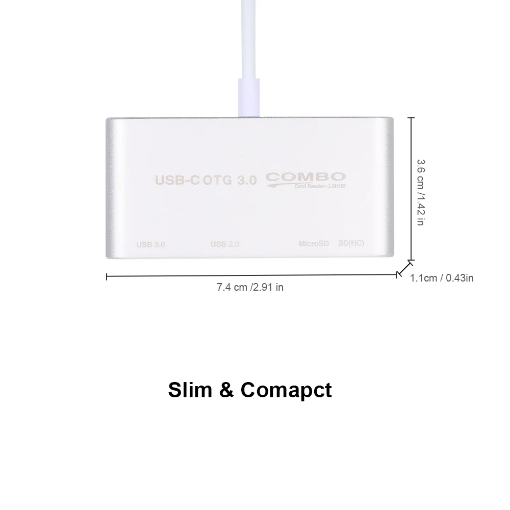 USB C 3 1 Type концентратор с кардридером 5 в c OTG комбинированный USB3.0 мульти сплиттер