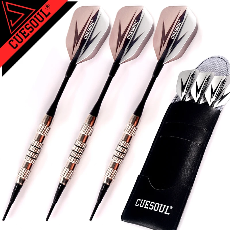 New CUESOUL 3pcs/set Professional Darts 16g Soft Darts Electronic Soft Tip With Chrome-plated Iron Aluminum Shaft