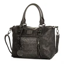 Lois модель Dover сделанная сумка для женщин Тип Боулинг с двойным ASA и бандолиром Кожа PU цвета черный, темно-синий