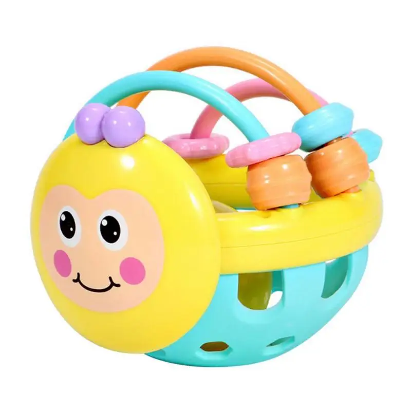 

Cute Baby Cartoon Bee Bell Ball Rattle Newborn Kids Hand Knocking Puzzle Toys Baby Crib Bed Hanging Bells Toys
