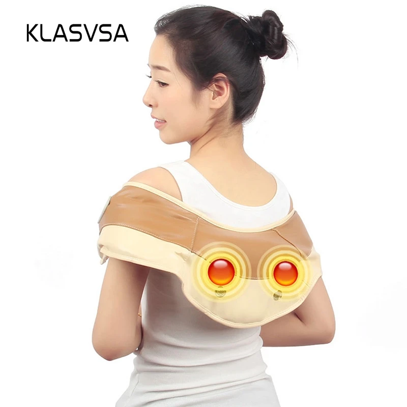 KLASVSA الكهربائية الكتف يطرق مدلك الرقبة الخصر عودة يهتز تدليك عنق الرحم الرعاية الصحية الألم الإغاثة الاسترخاء