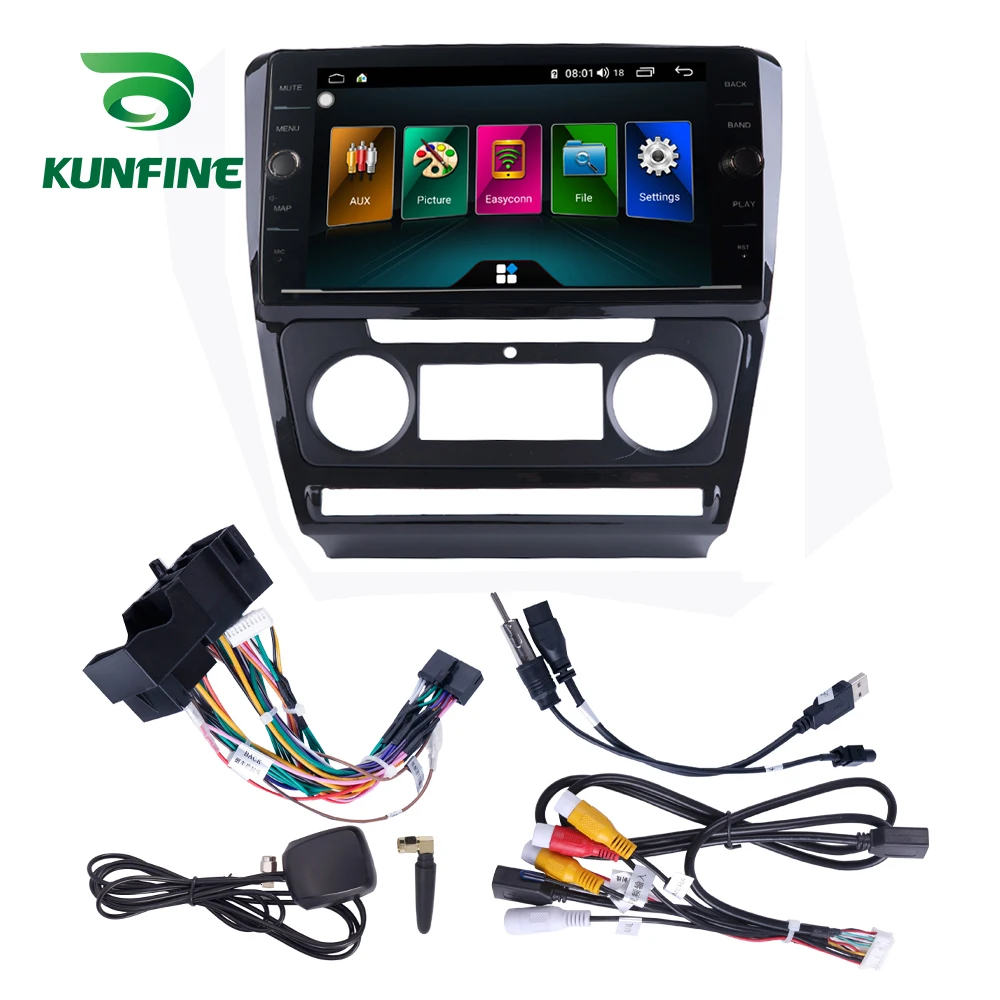 Perfect Octa Core 4GB RAM 64GB ROM Android 8.1 Car DVD GPS Player Deckless Car Stereo for Skoda Octavia 2007 2008 2009 2010 2011 2012 1