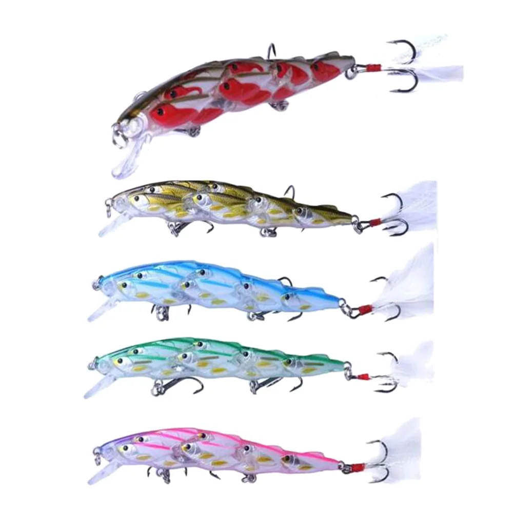  HENG JIA Minnow Hard Baits 115Mm 15.7G Swim bait Fishing Lure 4# Hooks Crank bait Wobbler With Feat