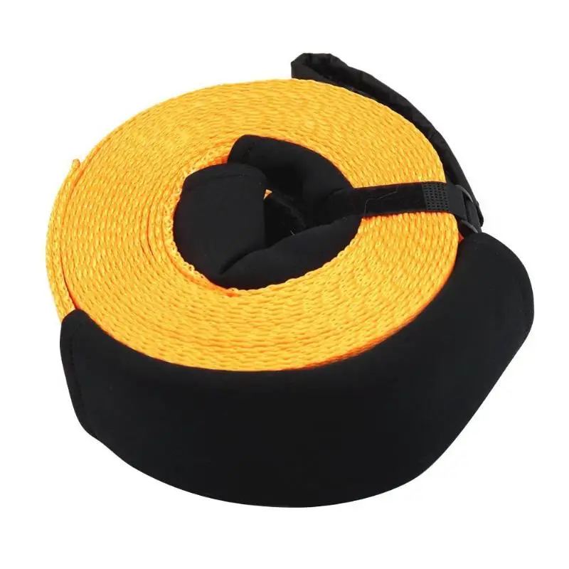 

30ftx3in 8 Tons Heavy Duty Car Road Recovery Tow Strap Towing Rope Orange
