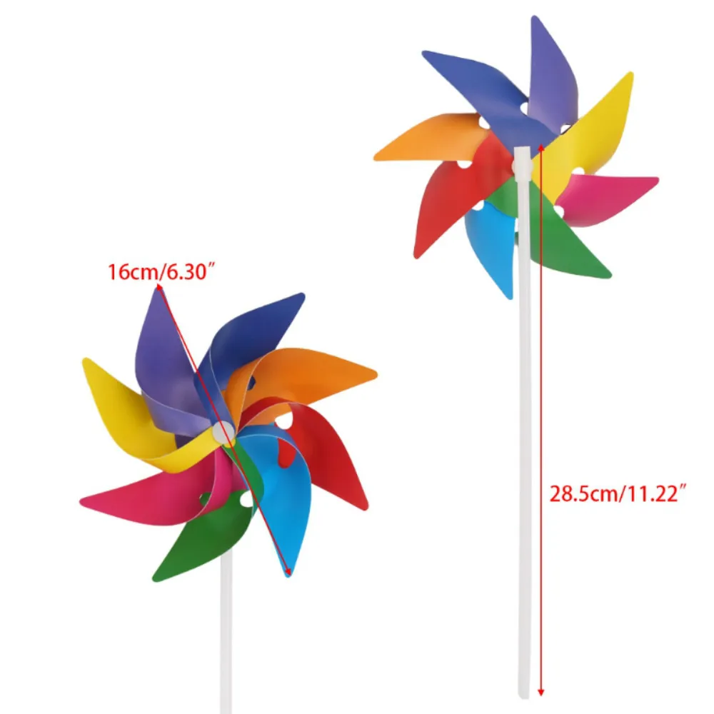 Jesse 10Pcs Bling Wind Spinner 3D Colorful Funny Windmill Gift for Kids Children Toddler 