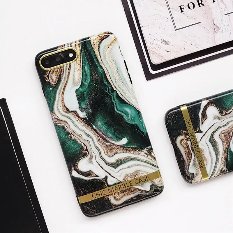 

LOVECOM Artistic Chic Marble Phone Cases For iPhone XS Max XR For iPhone 6 6S 7 8 Plus XS X Soft IMD Letters Back Cover Coque