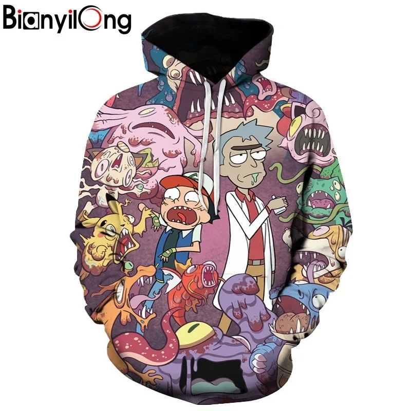 

New Rick and Morty hoodies man sweatshirt man 3D Print unisex unisex sweatshirt hoodies Scientist Rick men/women hip hop tops