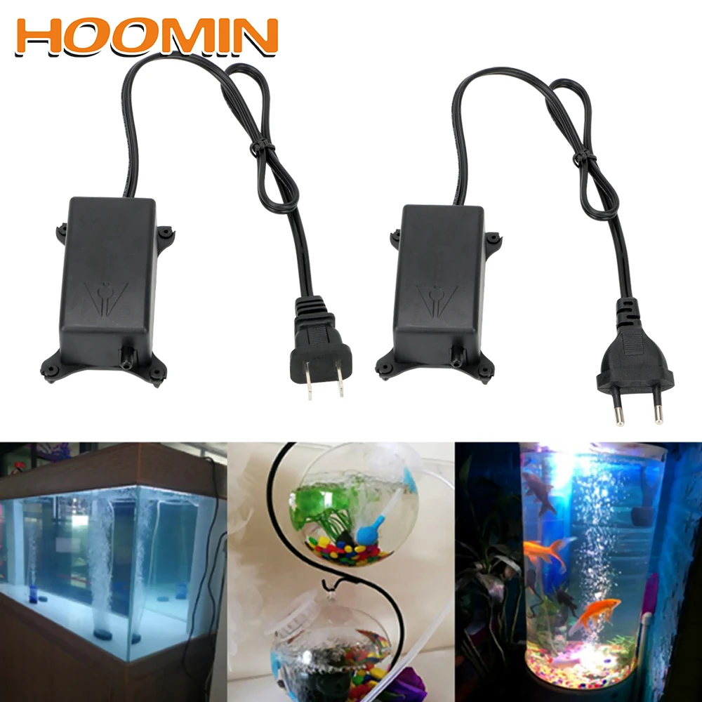 

HOOMIN EU/US Plug 2 W Energy-saving Anti-slip Fish Tank Air Pump Oxygen Increasing Pump Noiseless Aquarium Oxygen Pump
