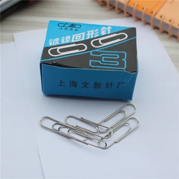 

30PCS/Box offic Marking Clip memo School For Student Cute round Paper Clip Metal Bookmark