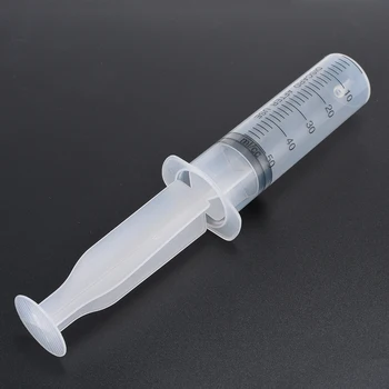 

New 5 Pieces Transparent Plastic Syringe 50ml Plastic Disposable Industrial Manual Syringes With Rubber Membrane