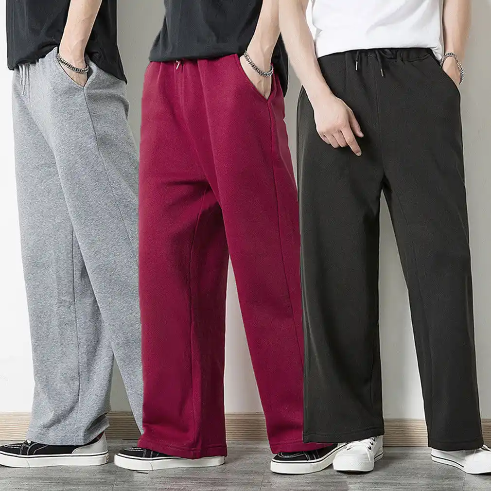 mens wide leg track pants