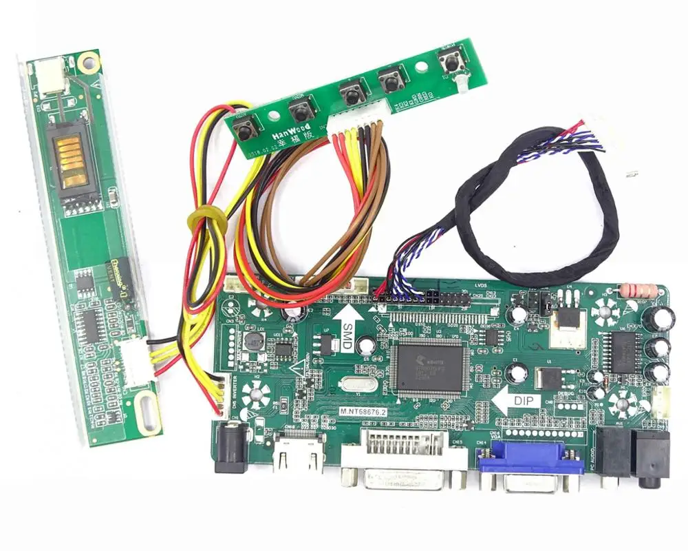 Комплект для LP171WE2-TLA1 DVI VGA M. NT68676 1680 × 1050 30pin lvds-дисплей панель HDMI экран плата контроллера 17," светодиодный ЖК-дисплей