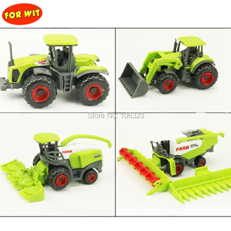 All Farm Tractor Set Great Play Collection Toy,Diecast Metal Vehicle Car Model with Plastic Part,Crop Cutter Sprayer Power Plant