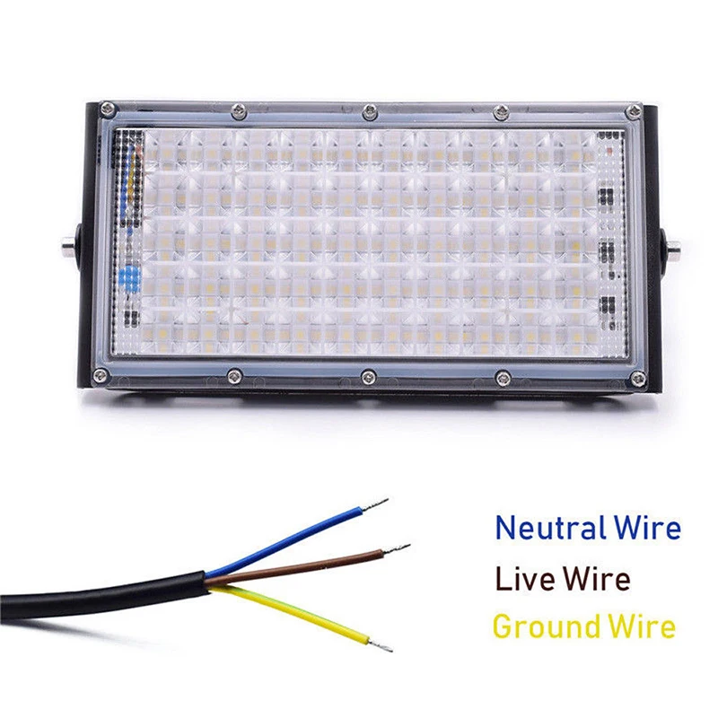 50LED 50W 220V LED Flood Light Spotlight Wall Outdoor Home Garden Lamp