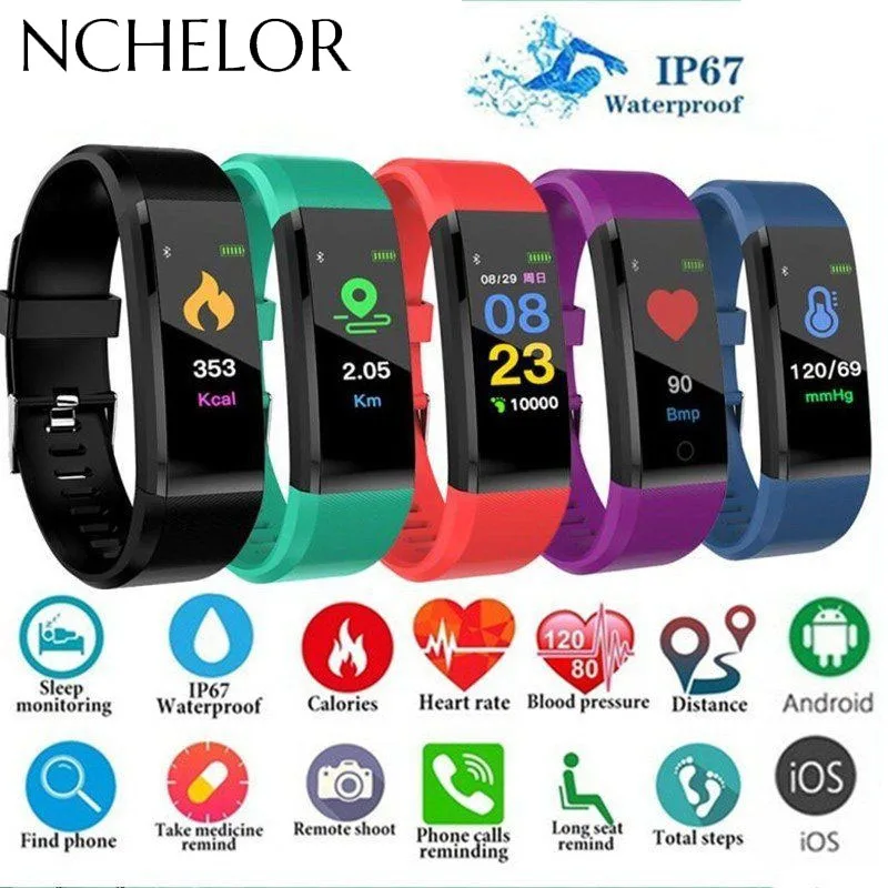 NEW Smart Men Women Heart Rate Monitor Blood Pressure Fitness Tracker Smartwatch Sport Watch for iPhone