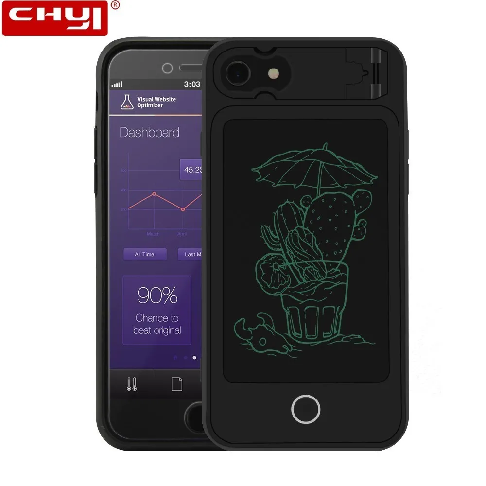 

LCD Writing Tablet Portable Digital Graphic Notepad For IPhone 8 7 6 6S Mobile Shell Battery-eraser Touchpad White Drawing Board