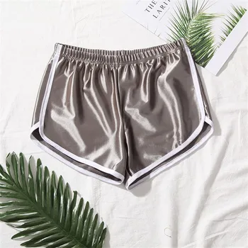 

2019 Cotton Women Elastic Waist Short Pant Lady Summer Sleep Pants Shorts Bright Color All-match Loos Short Femme Pajama Pants