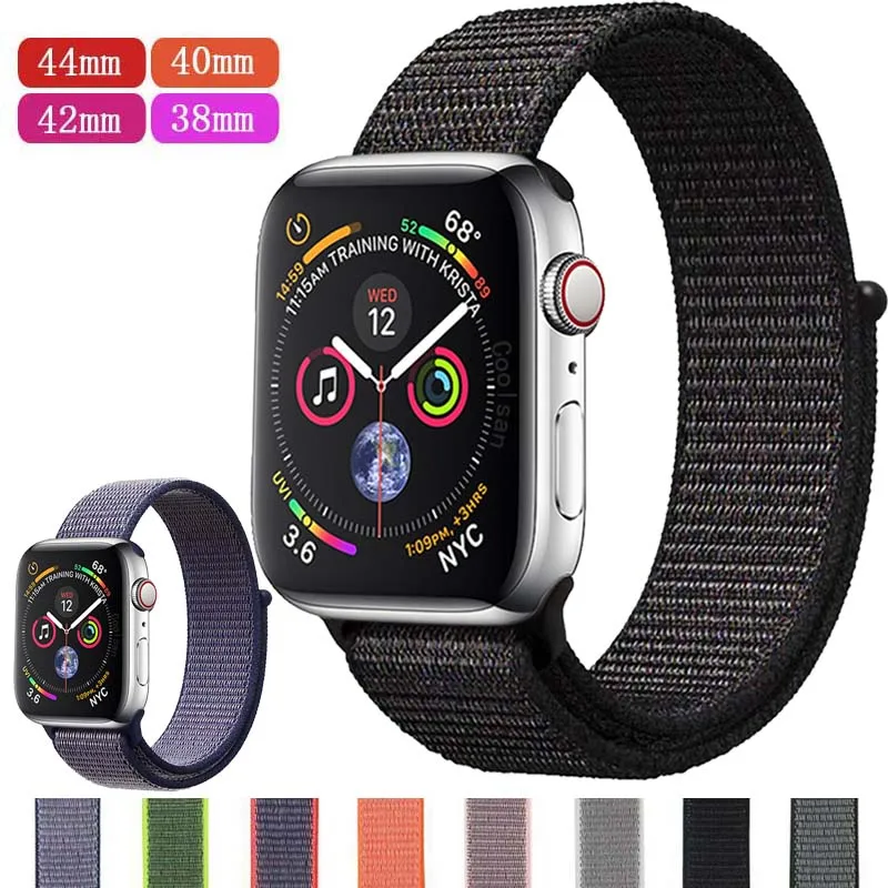 Nylon strap For Apple Watch Band Series 4&3&2 44/40mm Nylon Breathable for iWatch Replacement