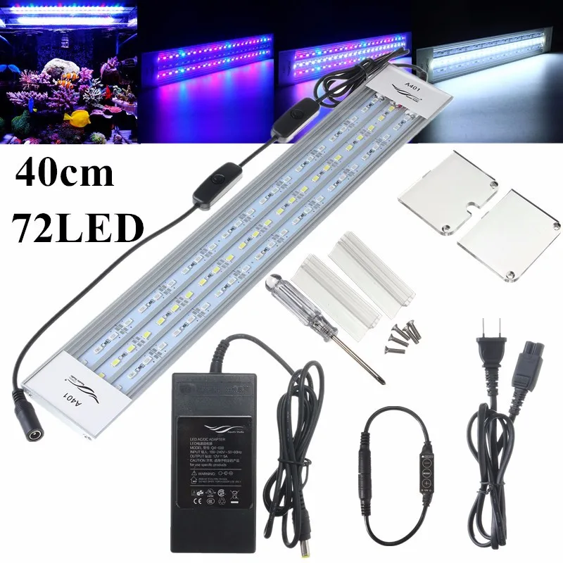 

A401M 24W 40CM 5730 72SMD 3100LM LED Coral SPS LPS Aquarium Tank Lamp