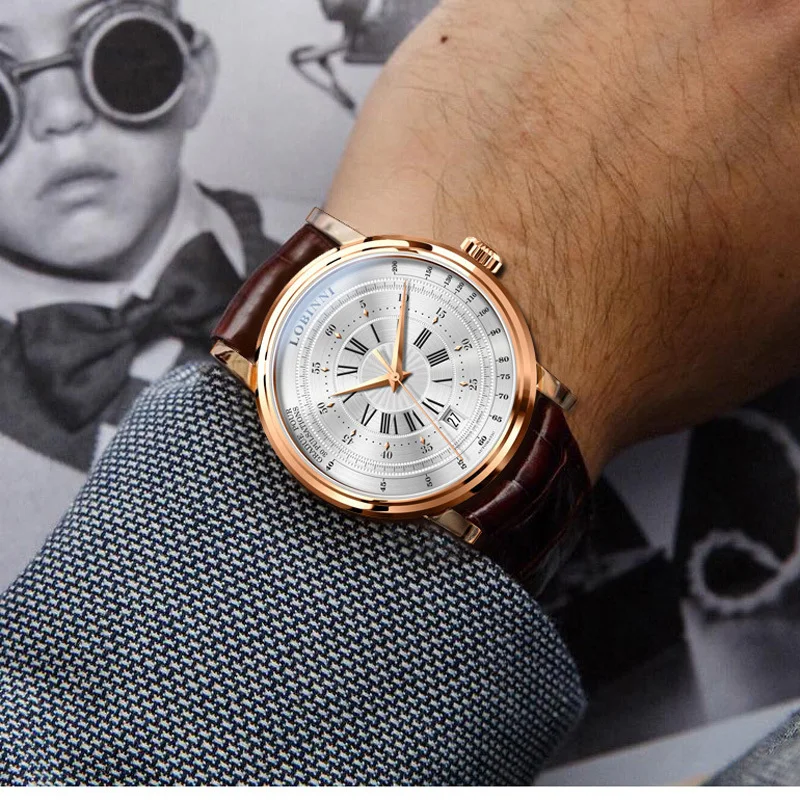 LOBINNI новые мужские часы Топ люксовый бренд Япония Импорт NH35A SII O авто механические MOVT Мужские часы сапфир reloj hombre L1018-3
