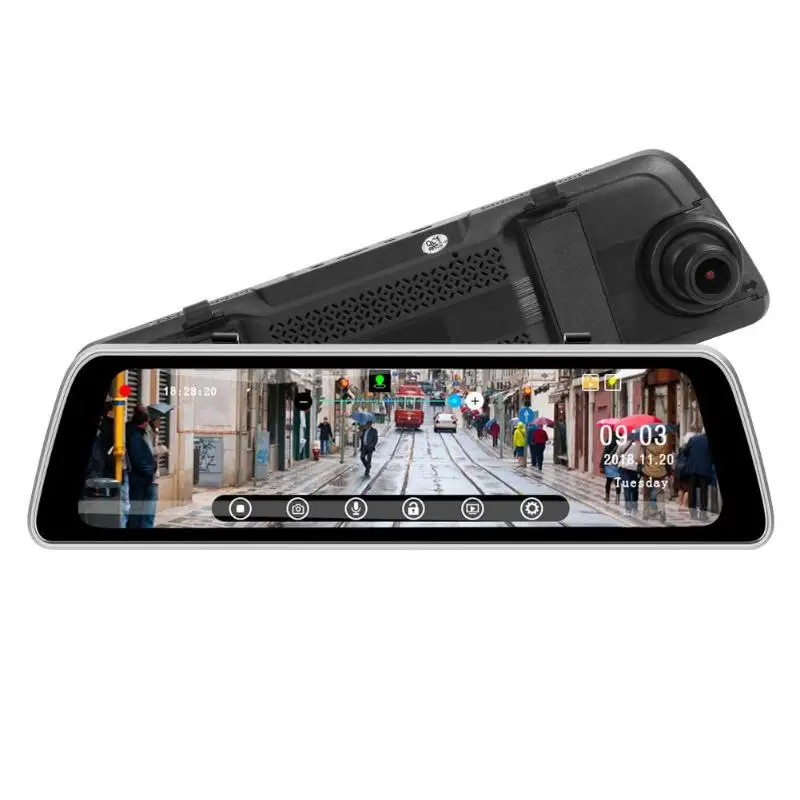 

Phisung S2 Streaming 9.35inch Car DVR Mirror Video Camera GPS Track WDR FHD 1080P Dashcam with 720P Rear Cam Recorder Dash Cam