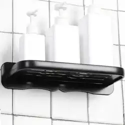 Черный склад-хралилище подставленное к стене полка органайзер с крючком для ванная комната черный шампунь держатель