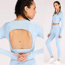 Модные женские туфли для йоги комплект воздухопроницаемая комфортная обувь с длинным рукавом открытой спиной топы Спортивные легинсы для фитнеса и спортзала спортивная одежда