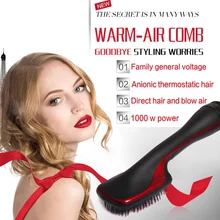 Ufree, профессиональная керамическая расческа, один шаг, выпрямитель для волос, щетка для выпрямления волос, фен, щетка, Воздушная расческа, Прямая поставка