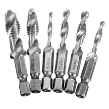 1 шт. 2 в 1 шестигранный хвостовик HSS метрический правосторонний кран с винтовой резьбой Конические Сверла M10 Шестигранная дрель с рукояткой ручные инструменты