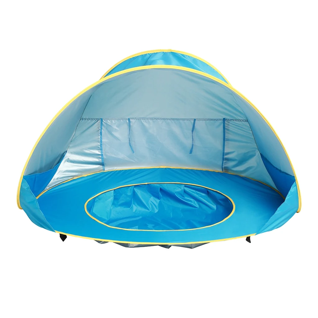 Всплывающие детская Пляжная палатка с тентом бассейн УФ защитный навес солнцезащитный домик для младенцев воды песок игрушка 50+ UPF портативный