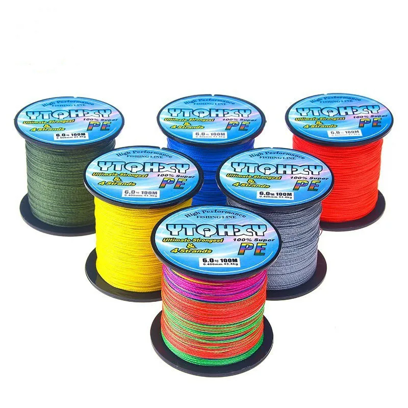 ONEDOYEE 100 M PE خيط صنارة الصيد 4 فروع مضفر خيط صنارة الصيد 8-60LB المتعددة الشعيرات خيط صنارة الصيد مضفر خط الكارب الصيد موضوع