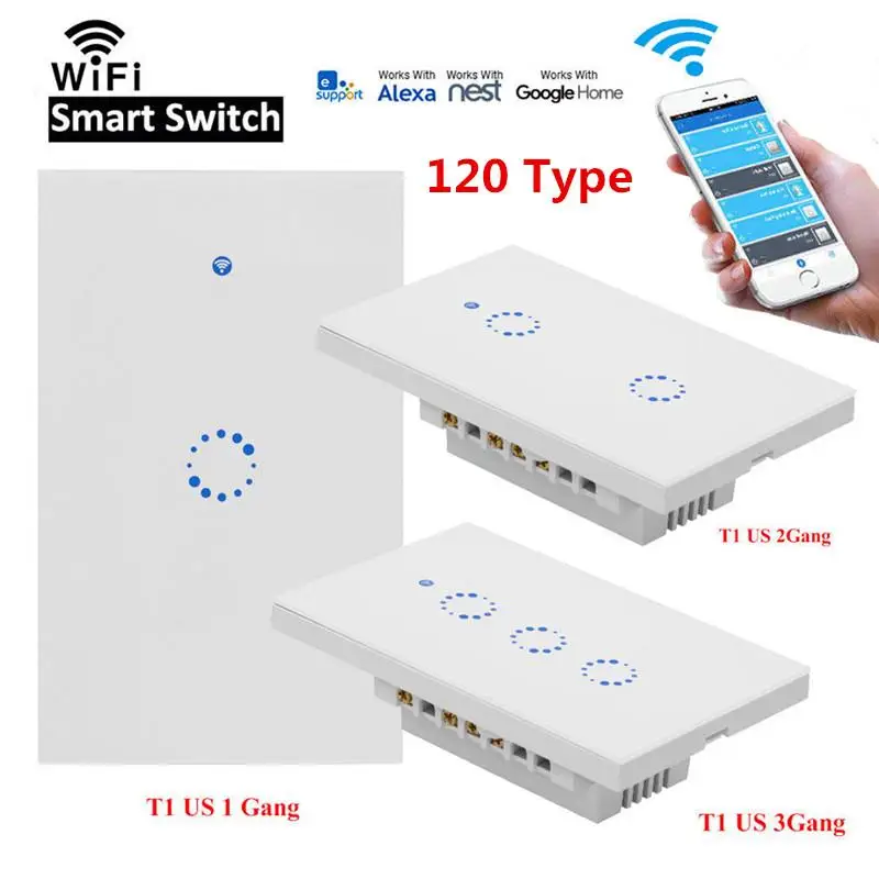 

Smart Light Switch Touch swtich Wireless Wall Interruptor WiFi Switch work With Alexa Google Assistant IFTTT For Android