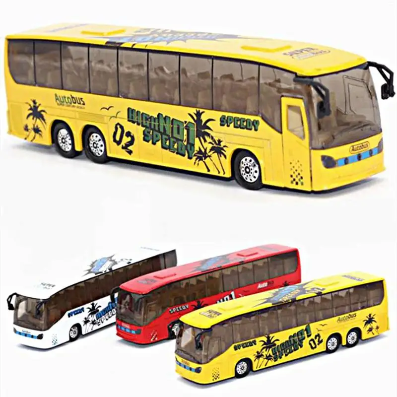 

Parenting Infant Scale Pull Back Music Alloy Bus Metal Diecast Vehicle Car Model LED Flashing Light Toys For Children Kid Gift
