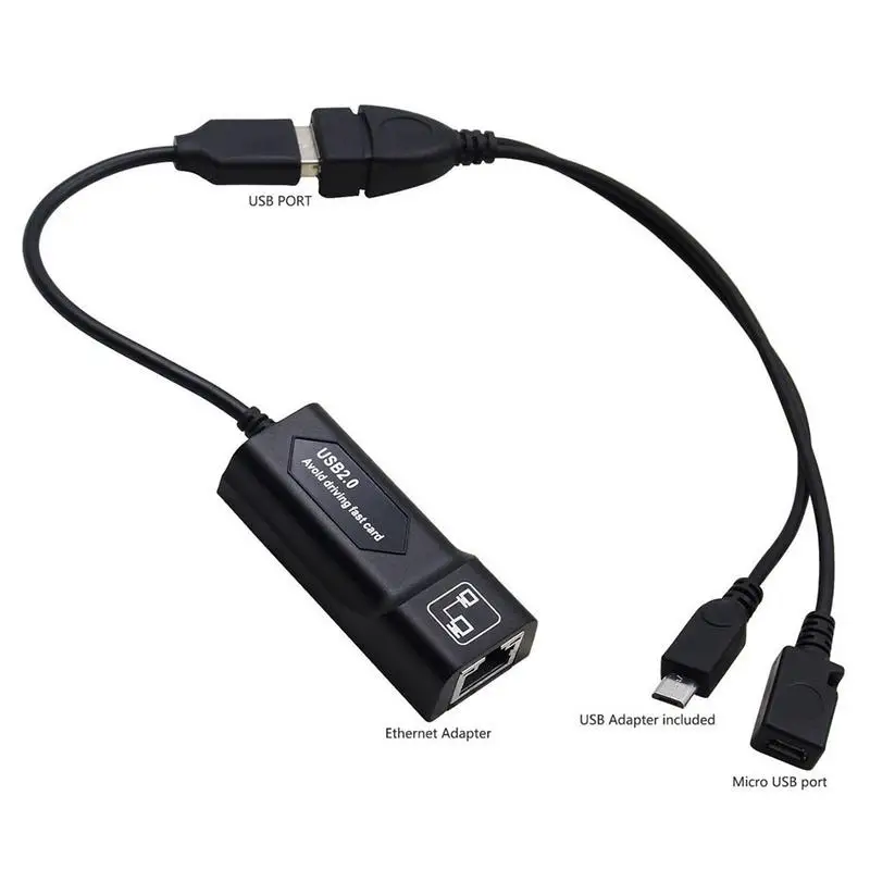 

LAN Ethernet Adapter For FIRE TV 3 Or STICK GEN 2 Or 2 Stop Buffering Plug And Play Reduce WiFi Bandwidth
