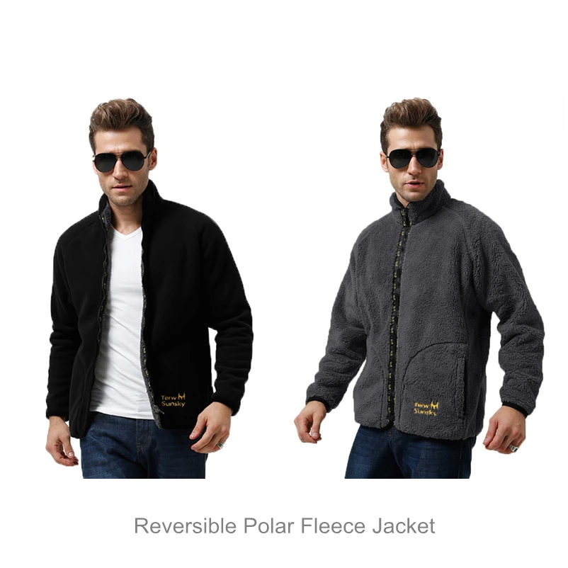 Зимняя теплая Коралловая флисовая Мужская куртка Snowimage ветрозащитная Толстая теплая Двусторонняя куртка для мужчин размера плюс верхняя одежда