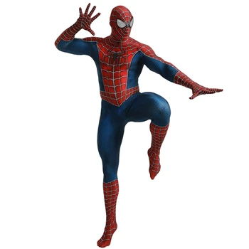 

Adult Marvel's Endgame Superhero Tony Iron spider boy Zentai Suit Halloween Cosplay Costume