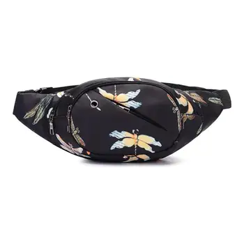 

Printing Nylon Shoulder Waist Bags Fanny Belt Packs Phone Pouch Women Casual Sports Crossbody Chest Bags 2019 Hot Selling