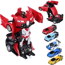 1/18 Масштаб RC машина-трансформер транспортное средство с дистанционным управлением один ключ пластиковые деформации RC автомобиль с легким подарком игрушки для детей