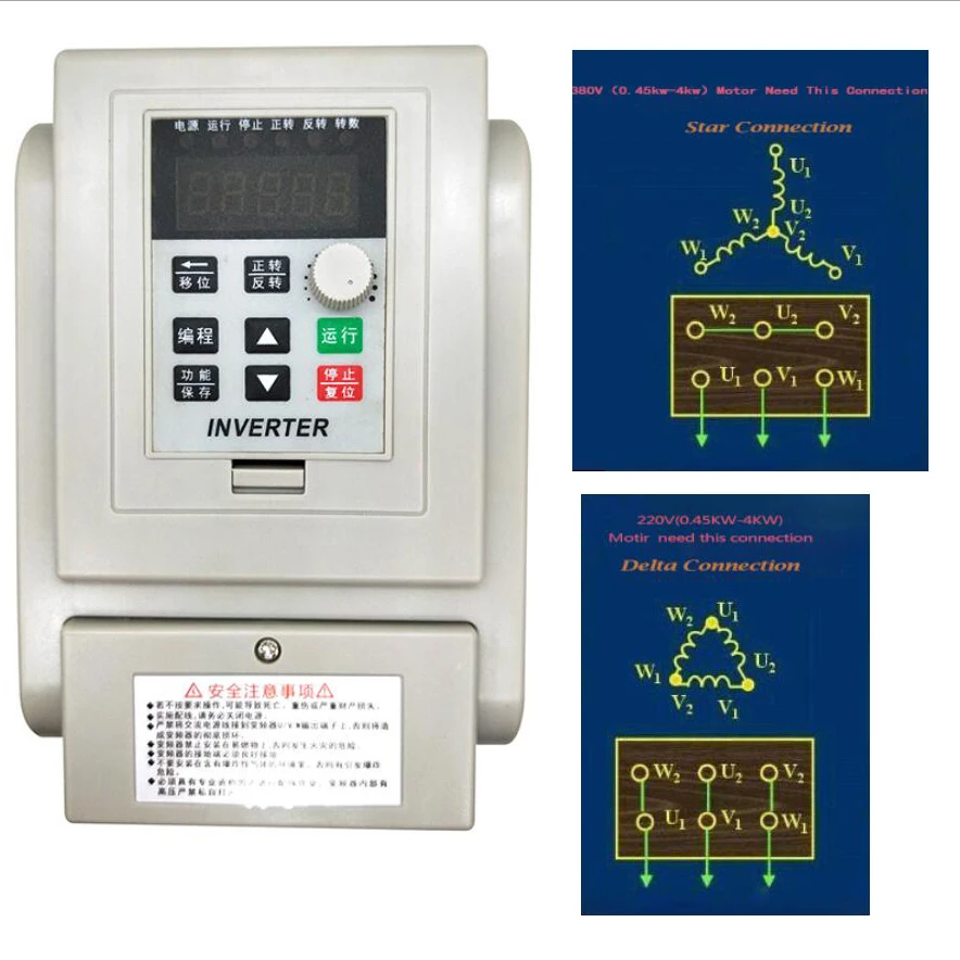 

1.5KW/2.2KW 220V Single Phase input and 380v 3Phase Output Frequency Converter Drive / Frequency Inverter / VFD New