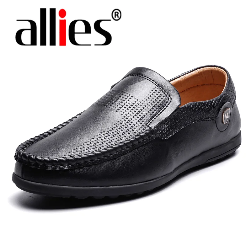 

Men Leather Shoes Fashion Slip On Shoes For Men Leather Loafers Luxury Brand Shoes Outdoor Driving Shoes