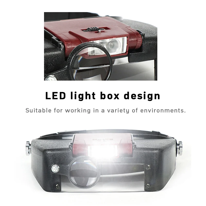 Glasses Magnifying Glass Watch Maintenance Headband Reading Jewelry Watch Repair Tool For Reading For Watch Repair magnifying glass