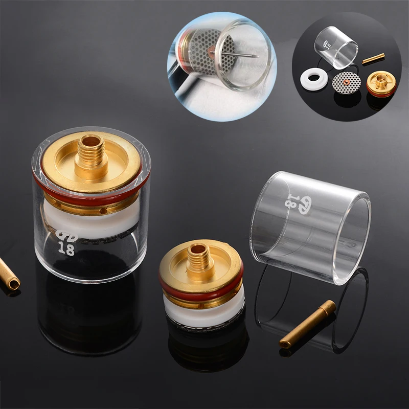 Сварофонарь TIG 5 шт. чашка для шампанского короткая газовая цанга комплект WP 9/20/25