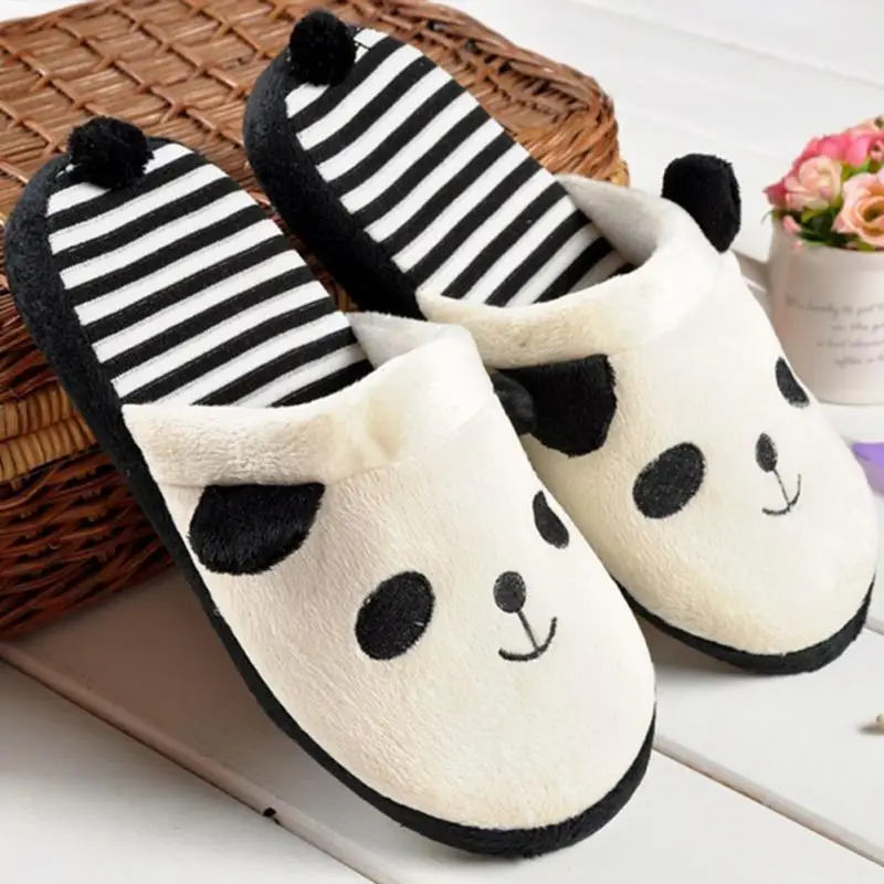 

Women's Autumn Winter Slipper Coral Velvet Warm Soft Anti-slip Home Slippers Lovely Animal Plush Shoes With Tail Shoe #1019