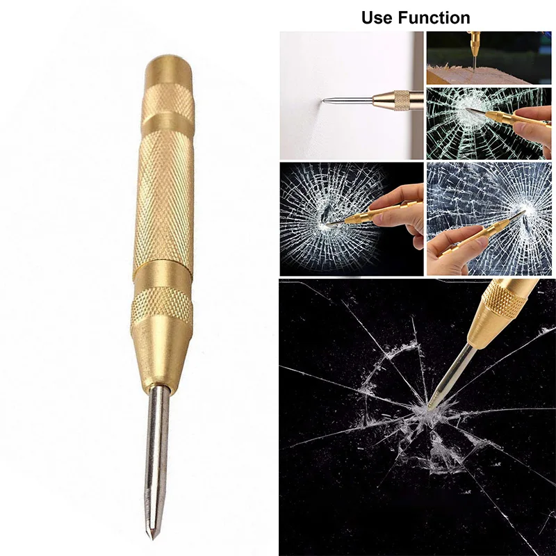 

Centre Punch Drill Automatic Center Pin Punch Spring Loaded Marking Starting Holes Tool Marker Woodwork Tool Drill