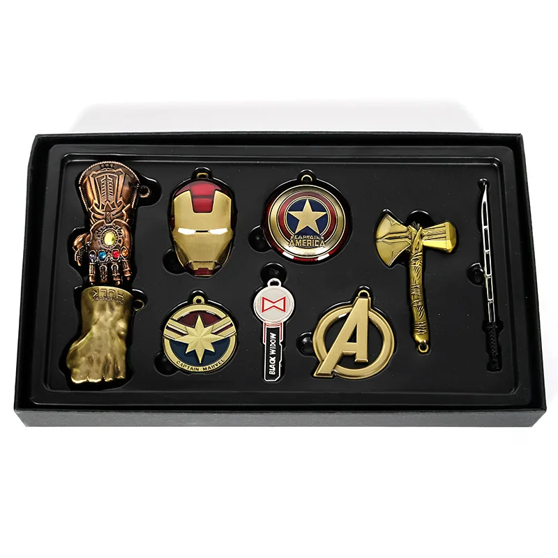 Мстители: Endgame брелок + ожерелье коробка OHCOMICS Marvel Thano Infinity Gauntlet стильная подвеска