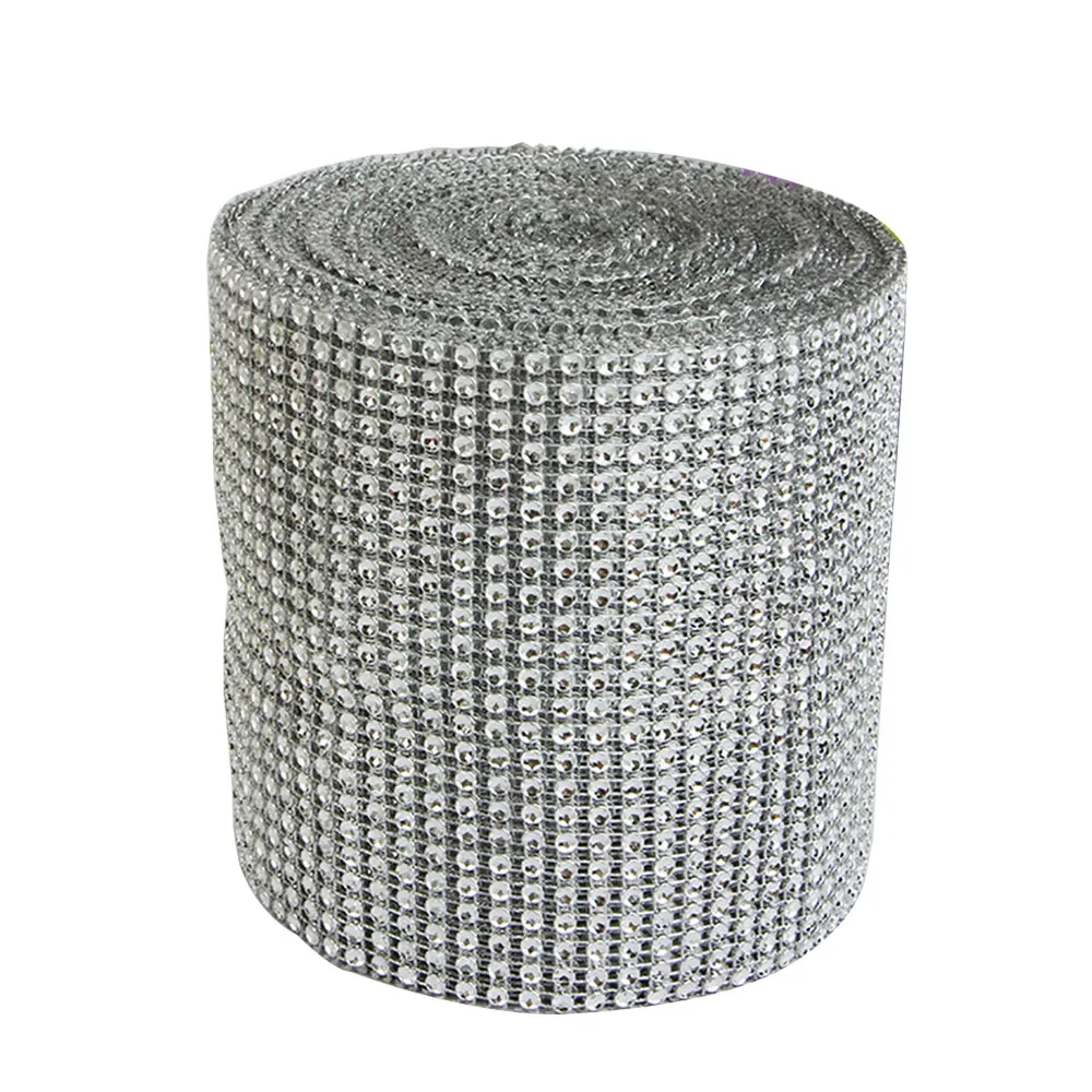 

1 yard Crystal Ribbon Bendable Diamond Mesh Wrap Roll Sparkle Rhinestone Home Decor