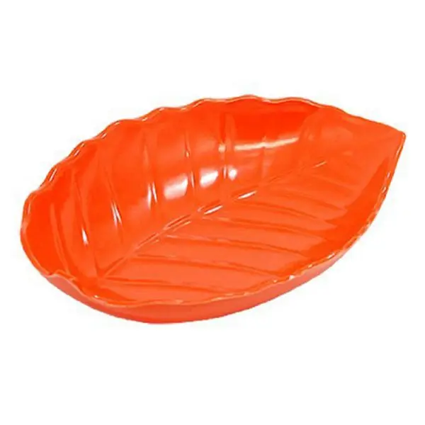 

Water & Fruit Dishes Leaves Design Trays Orange