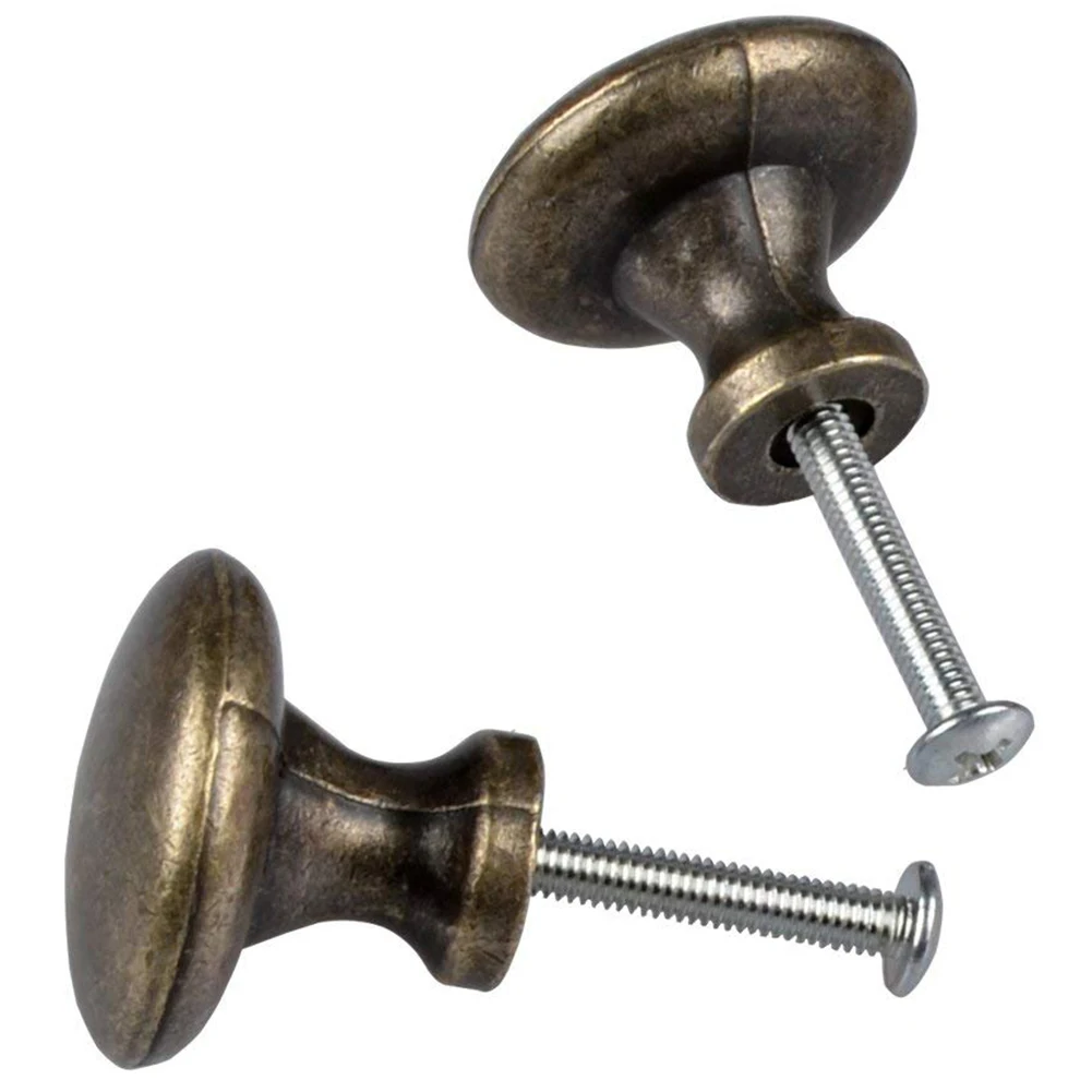 

ELEG-10x Vintage Bronze Style Zinc-Plating Round Kettle Cupboard Cabinet Drawer Kitchen Door Knobs Pull Handles